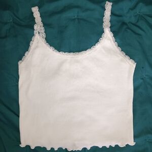 Colsie White Lace Trim Camisole